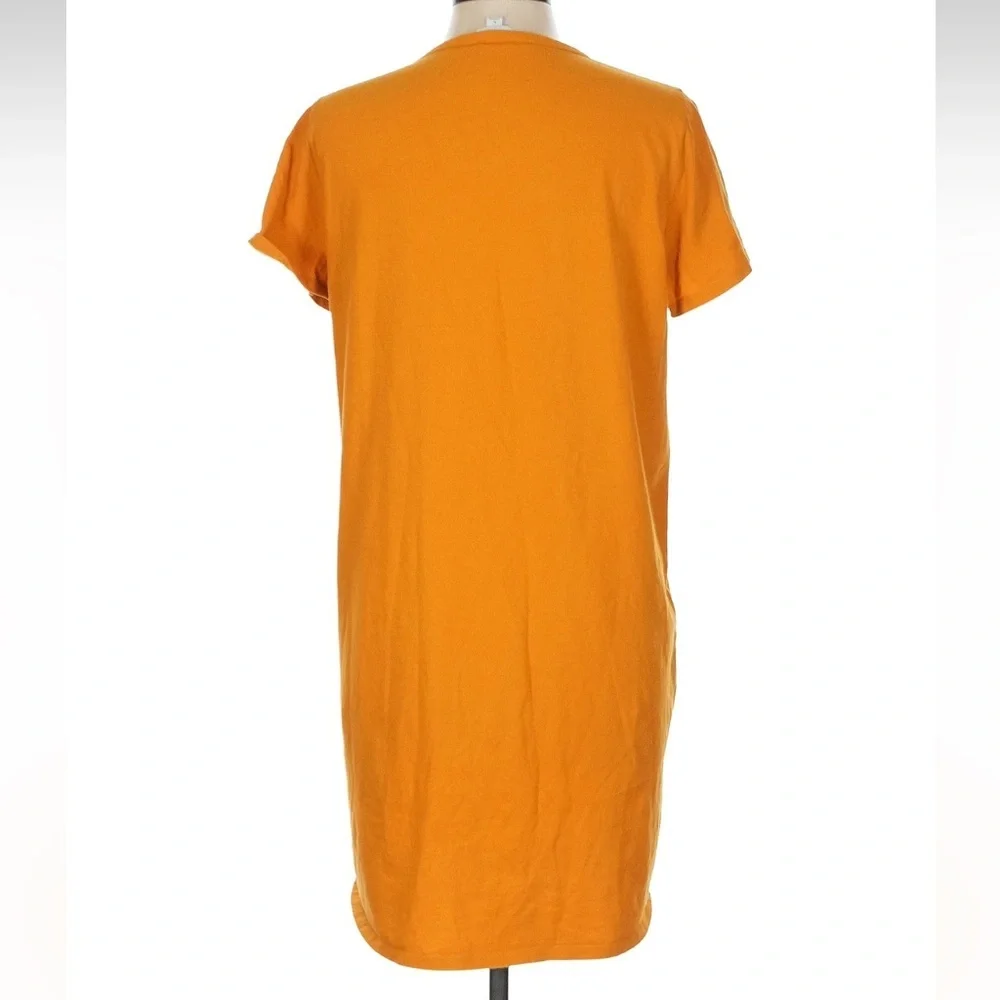 J. Crew Stylish Chic Orange Cotton Pullover T-Shirt Style Dress Size Large L